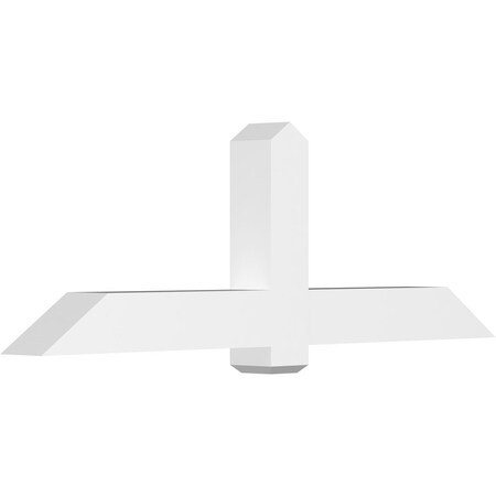 Ekena Millwork Eugene Architectural Grade PVC Gable Bracket, 72"W x 24"H x 6"D x 6"F, 8/12 Pitch GBP072X24X0606EUG00